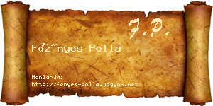Fényes Polla névjegykártya